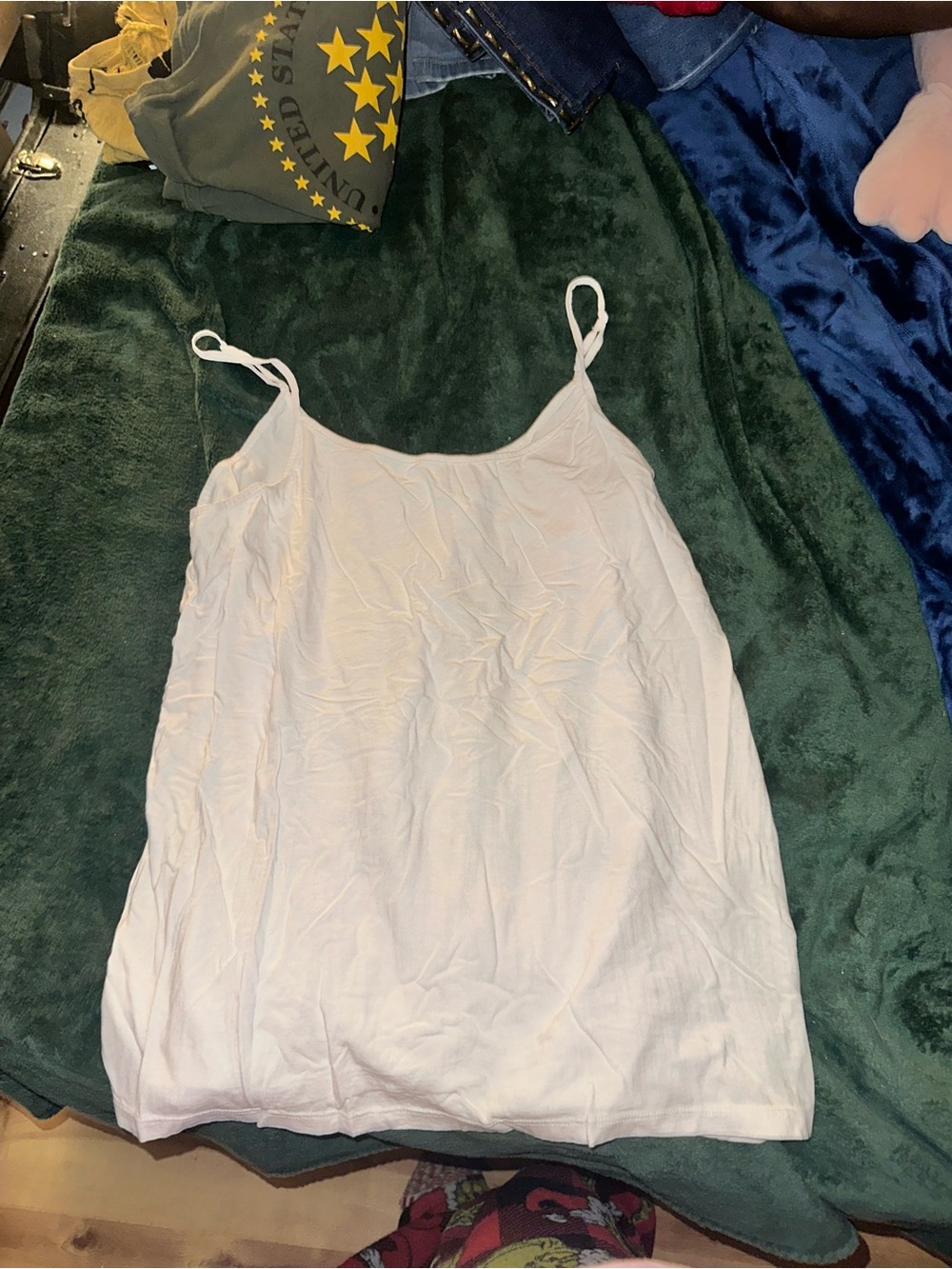 Time and Tru White Spaghetti Strap Camisole